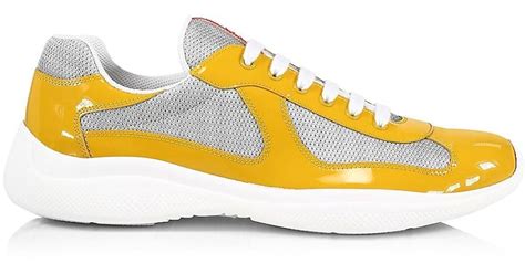 prada yellow sneakers|men's Prada sneakers on sale.